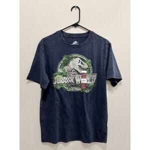 NWT Jurassic Park Classic Logo Men's Graphic Tee - Black - Size Small